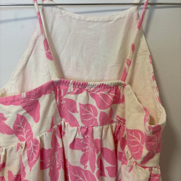 Zara Girls Floral Tiered Summer Dress Midi Size 8 Fun Soft Breezy cream pink - Picture 5 of 6